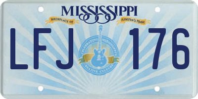 MS license plate LFJ176