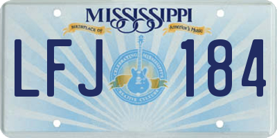 MS license plate LFJ184