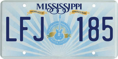 MS license plate LFJ185