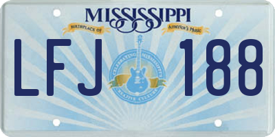 MS license plate LFJ188