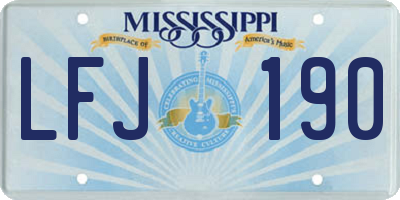 MS license plate LFJ190