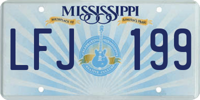 MS license plate LFJ199