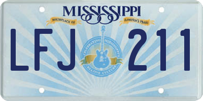 MS license plate LFJ211