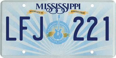 MS license plate LFJ221