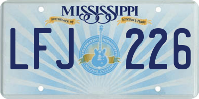 MS license plate LFJ226