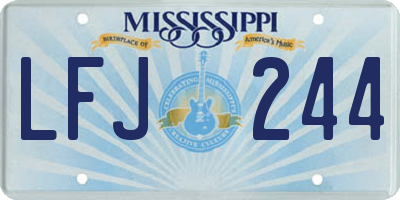 MS license plate LFJ244