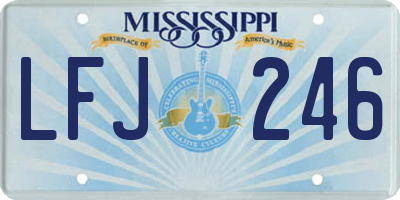MS license plate LFJ246