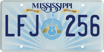MS license plate LFJ256