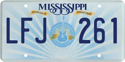 MS license plate LFJ261