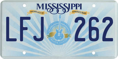 MS license plate LFJ262