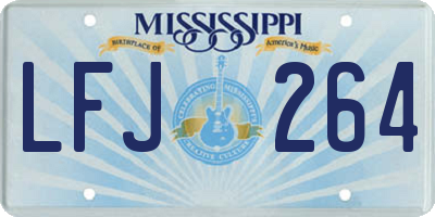 MS license plate LFJ264