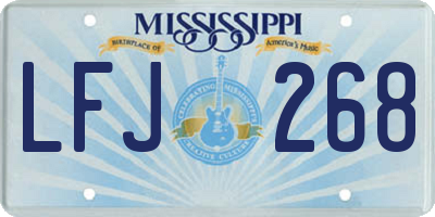 MS license plate LFJ268