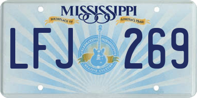 MS license plate LFJ269