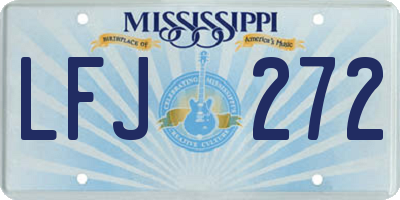 MS license plate LFJ272