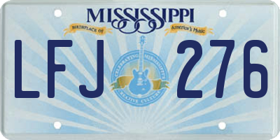 MS license plate LFJ276