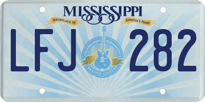 MS license plate LFJ282