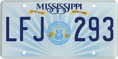 MS license plate LFJ293