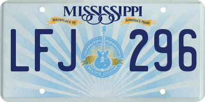 MS license plate LFJ296