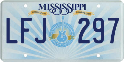 MS license plate LFJ297