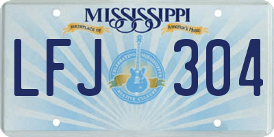 MS license plate LFJ304