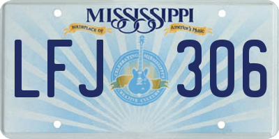 MS license plate LFJ306