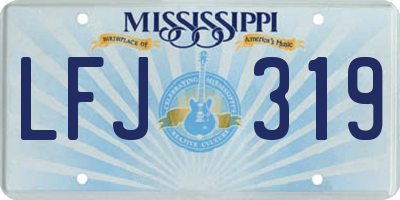 MS license plate LFJ319