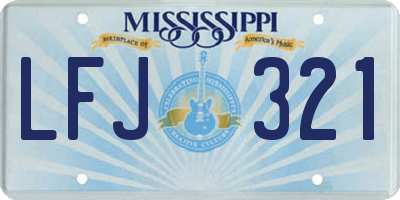 MS license plate LFJ321