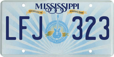 MS license plate LFJ323