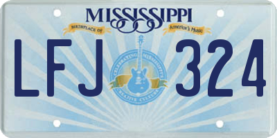 MS license plate LFJ324