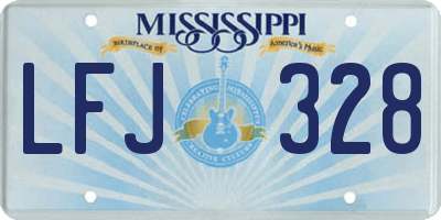 MS license plate LFJ328