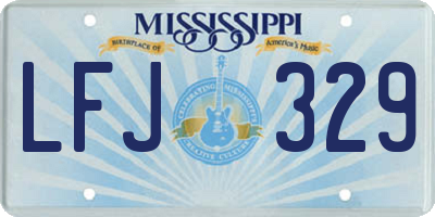 MS license plate LFJ329