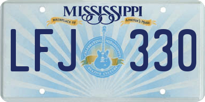 MS license plate LFJ330
