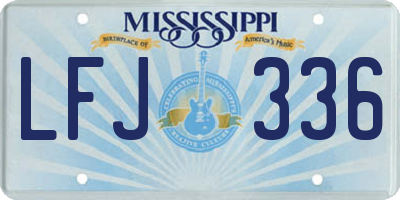 MS license plate LFJ336