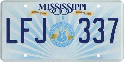 MS license plate LFJ337