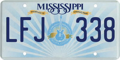 MS license plate LFJ338