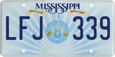 MS license plate LFJ339