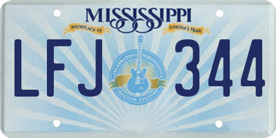 MS license plate LFJ344