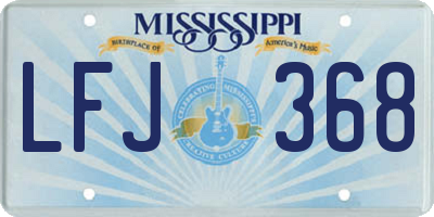 MS license plate LFJ368