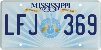 MS license plate LFJ369
