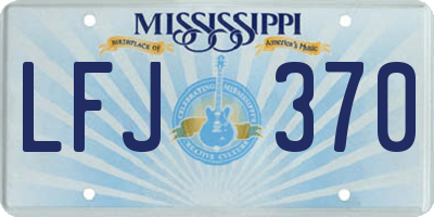 MS license plate LFJ370