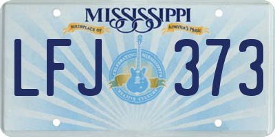MS license plate LFJ373