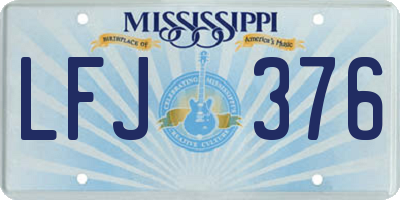 MS license plate LFJ376