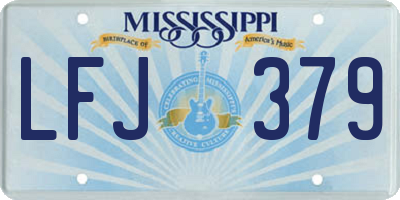 MS license plate LFJ379