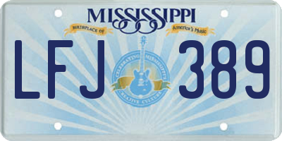 MS license plate LFJ389