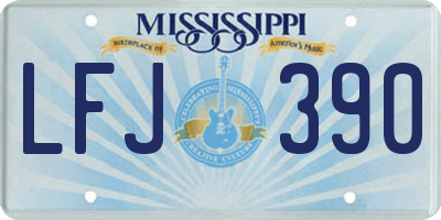 MS license plate LFJ390
