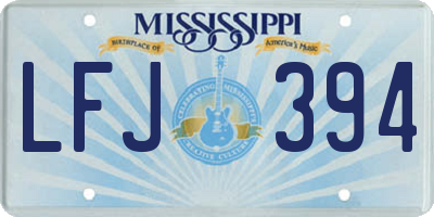 MS license plate LFJ394