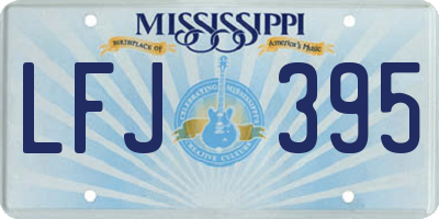 MS license plate LFJ395