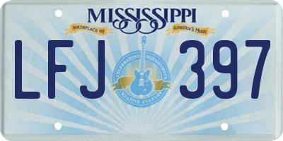 MS license plate LFJ397