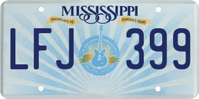 MS license plate LFJ399