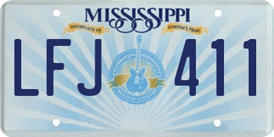 MS license plate LFJ411
